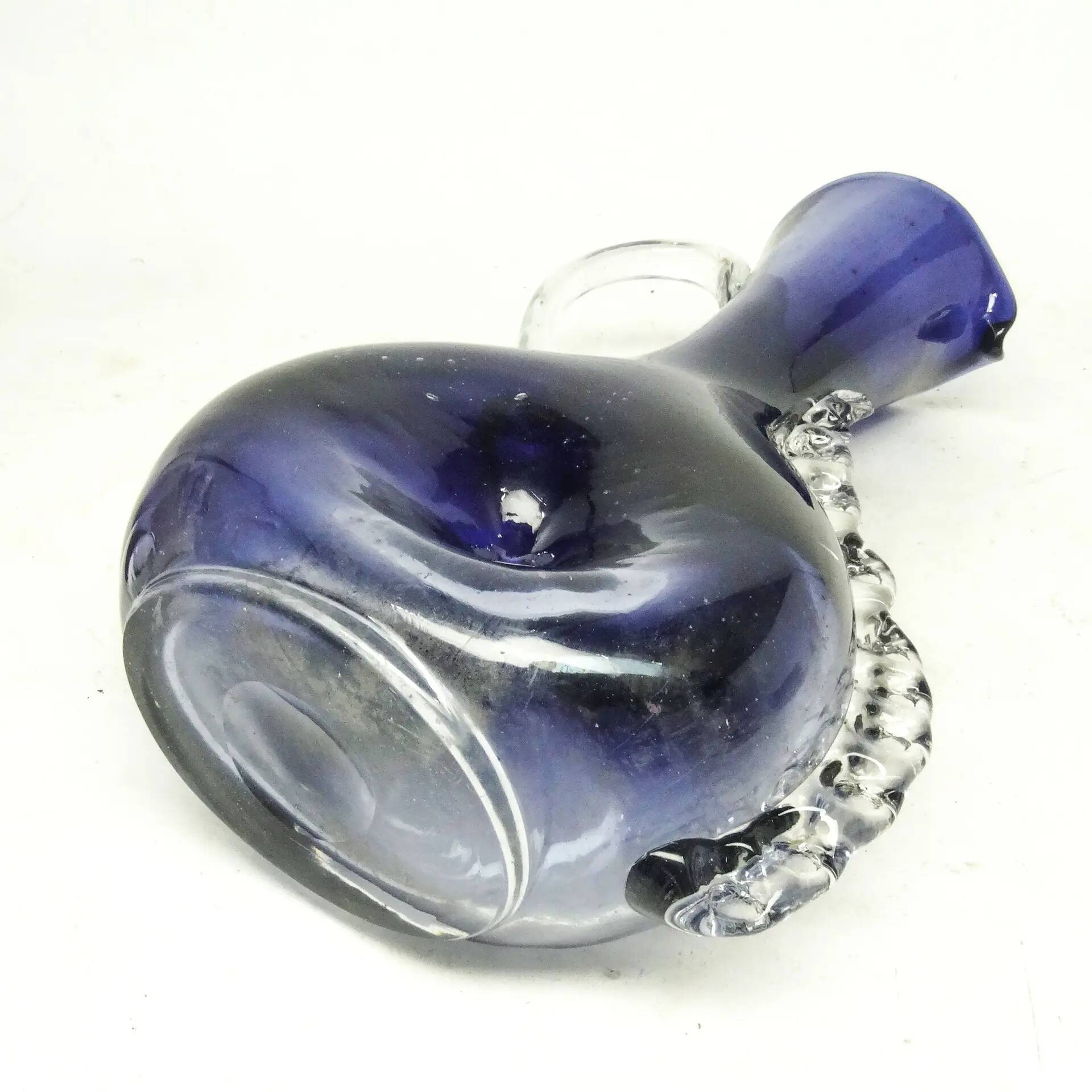Mid-century modern jug, cobalt double-layered glass, designed by K. Gorski, Poland, 1970s