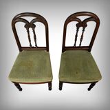 Pair of Mahogany Chairs, Restoration Period – 1st part of the 19th century