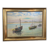 Peinture marine, les 5 barques