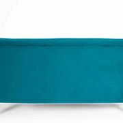 Turquoise velvet 3-seater sofa, 1960s, restored.