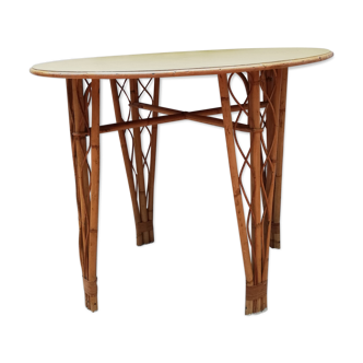 Table ronde en rotin