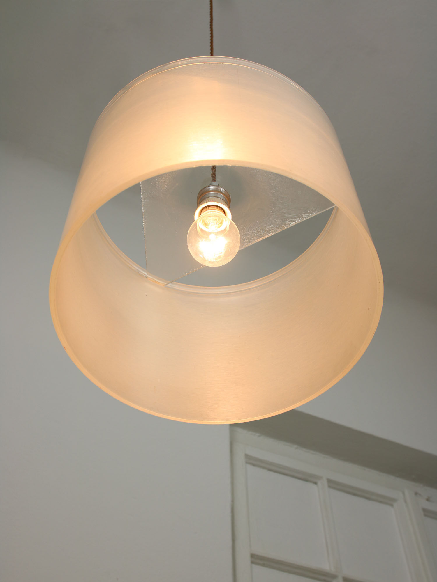 Italian vintage plexiglass pendant lamp, 80s