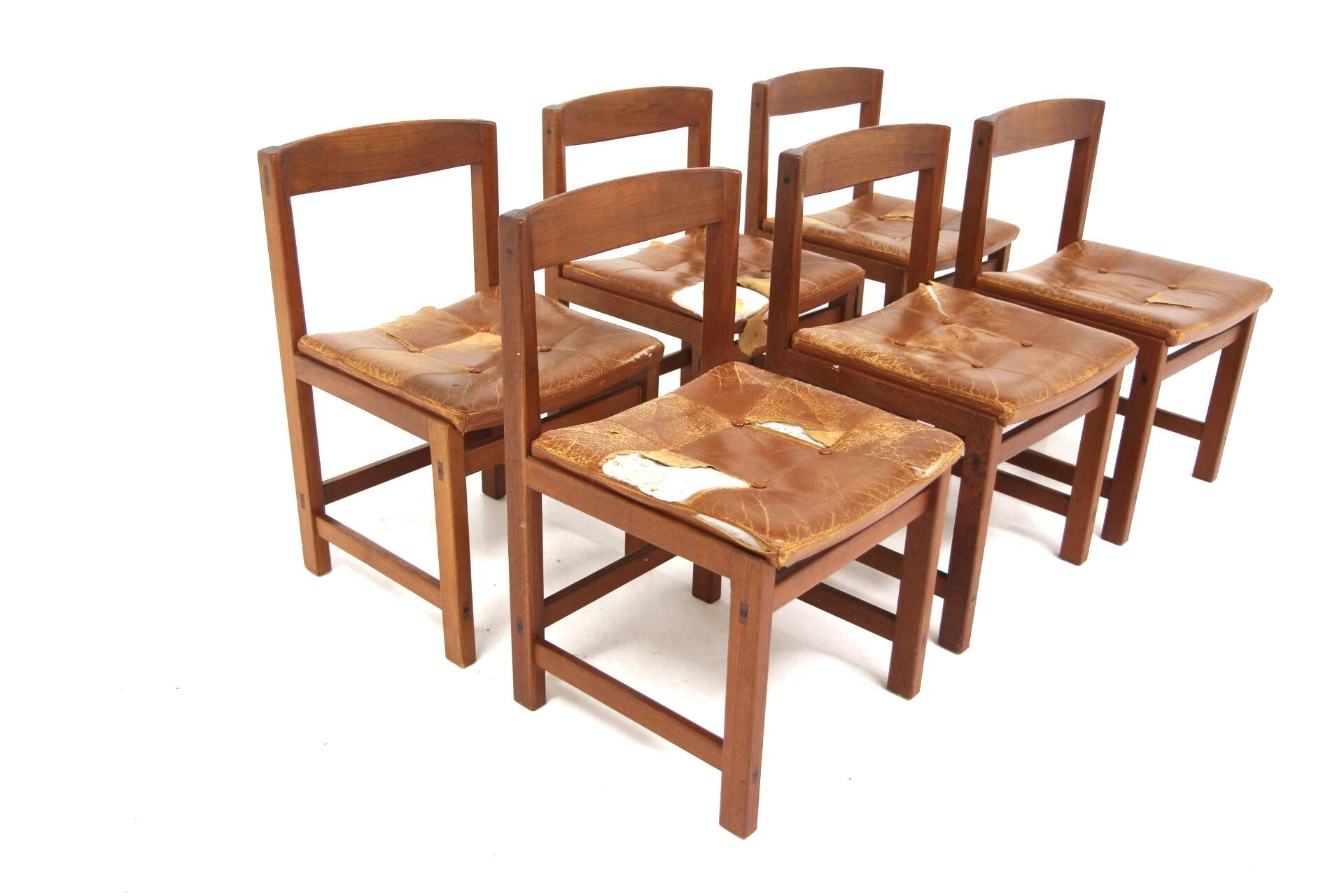 Set of 6 "Corona" chairs, Lennart Bender, Ulferts, Tibro, Sweden, 1960