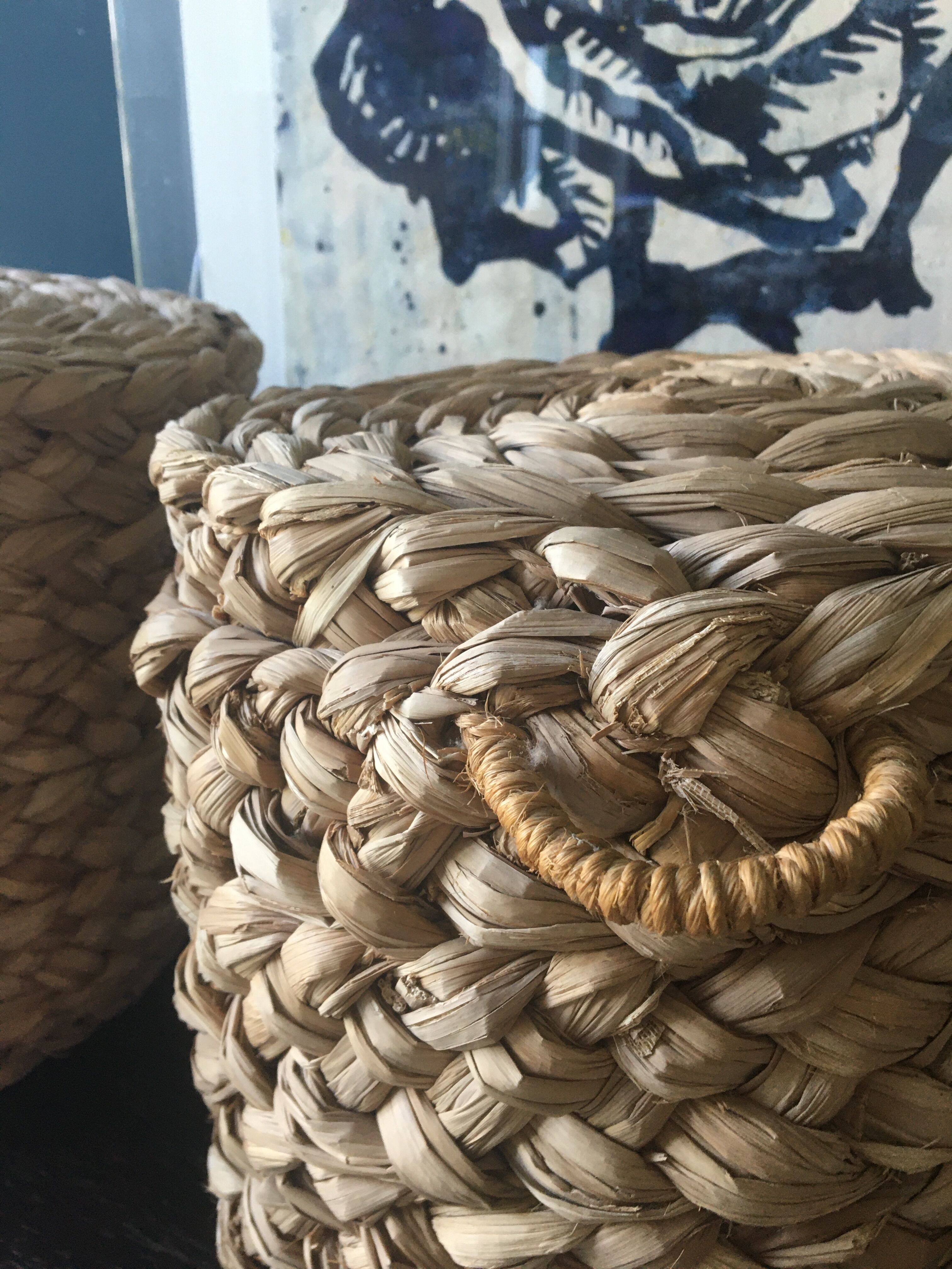 Braided sea rush footrests 70