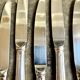 6 Guy Degrenne dessert knives in silver metal