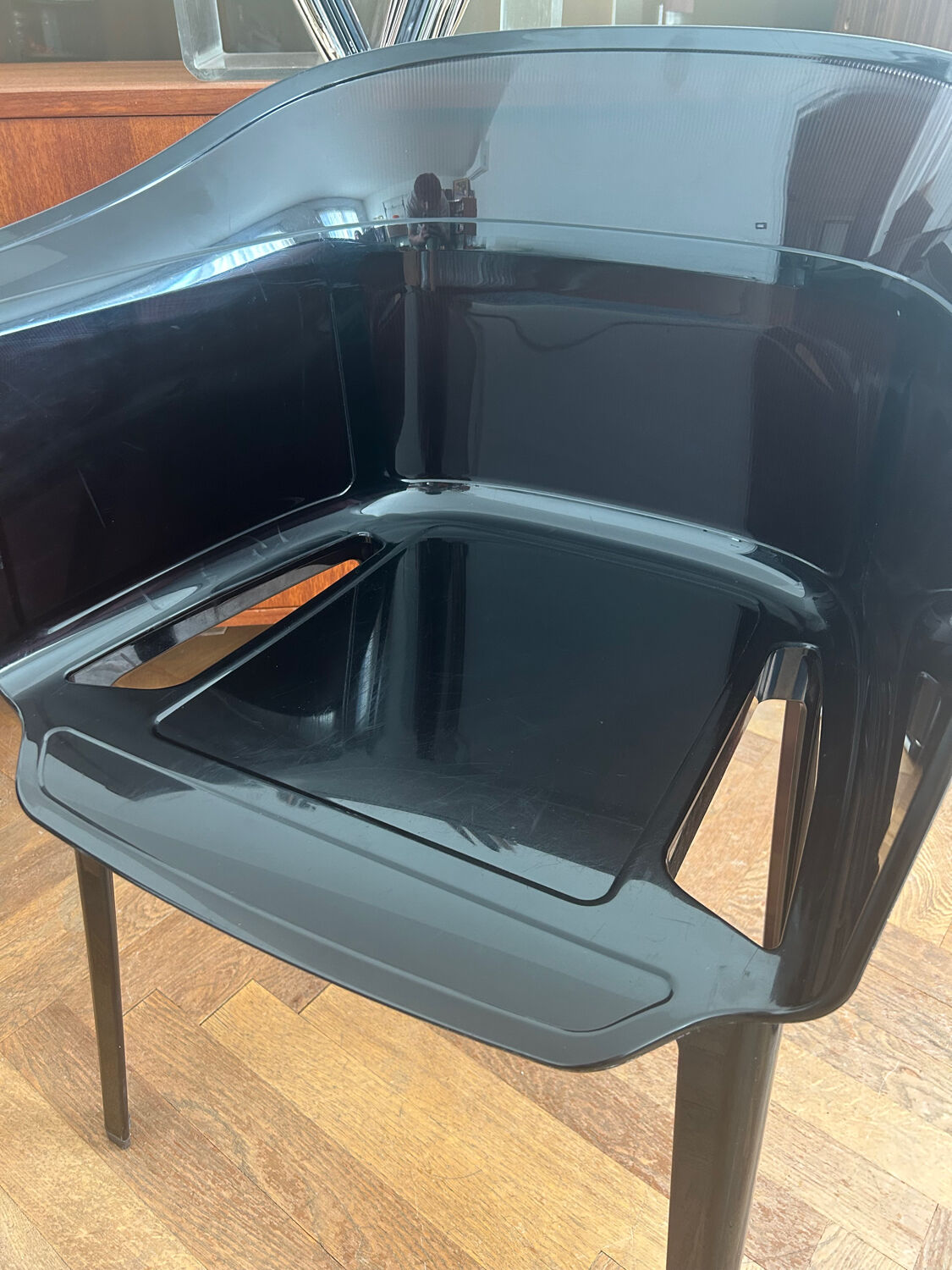 Black "Papyrus" armchair designed by Ronan and Erwan Bouroullec vintage