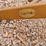 Folding canvas stool signed cattie