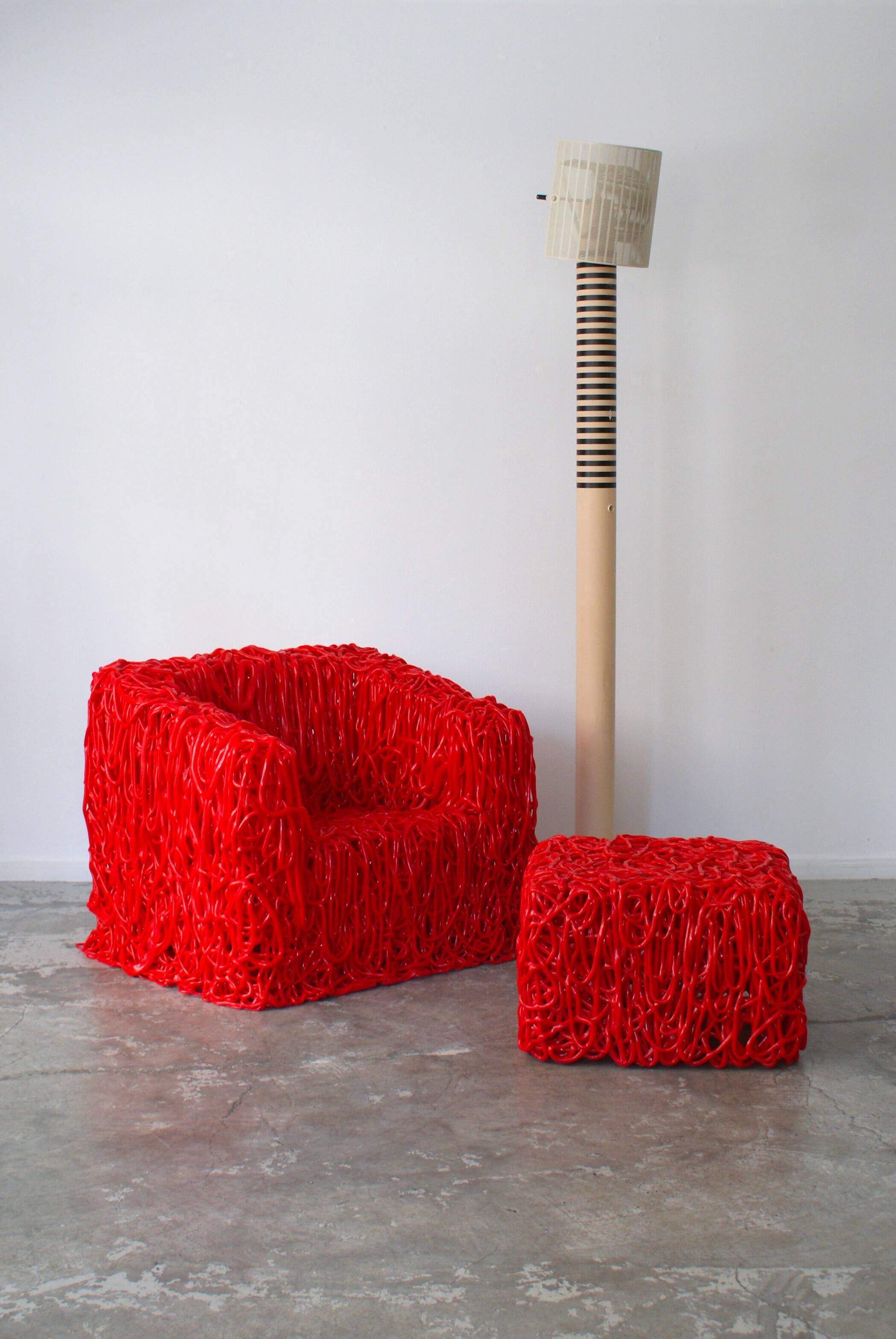 Senzafine armchair and pouf by Gaetano Pesce