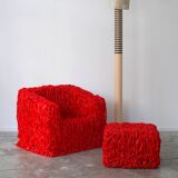 Senzafine armchair and pouf by Gaetano Pesce