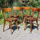4 chaises bistrot comtoises années 60