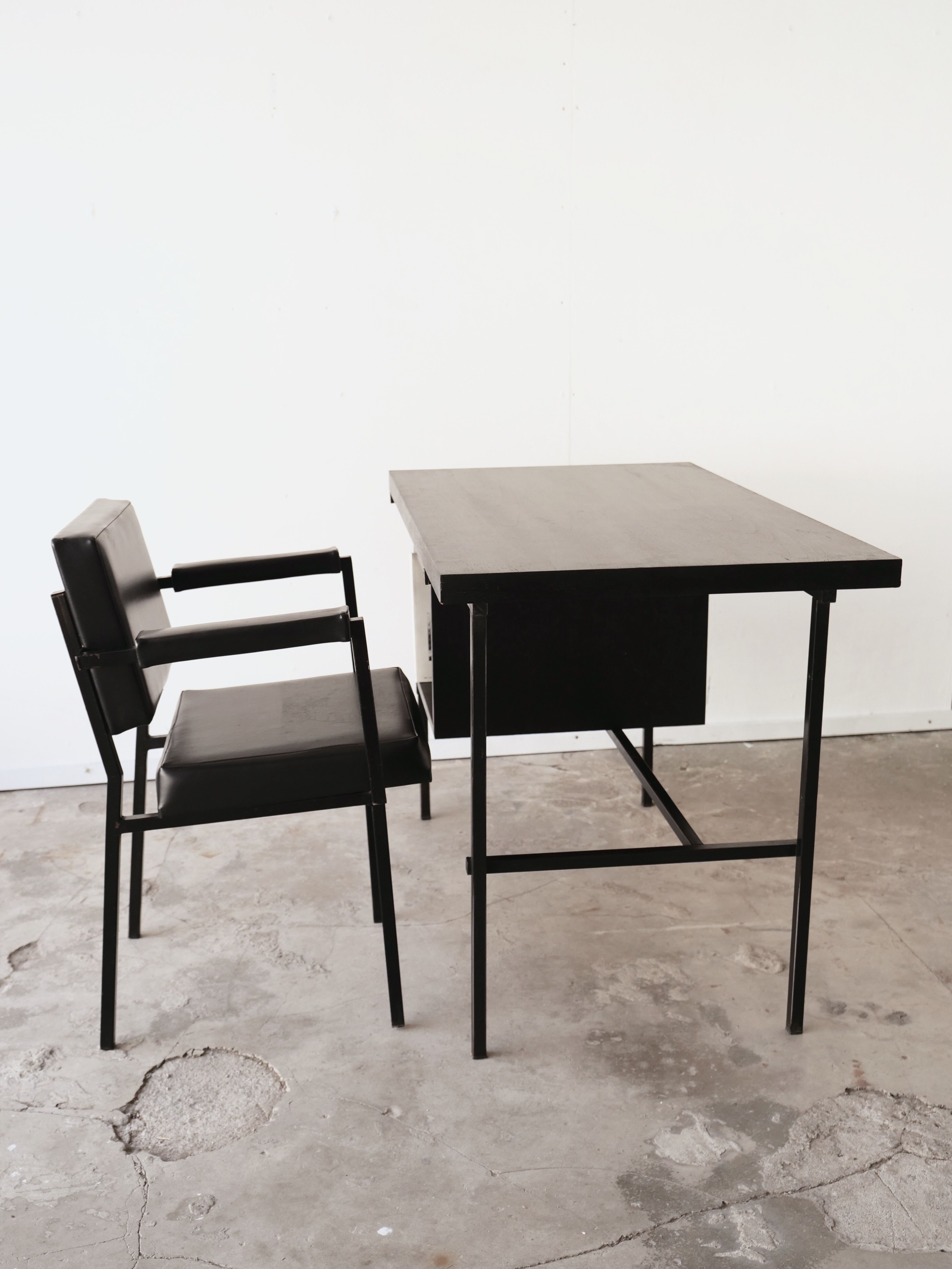 Modernist desk with chair