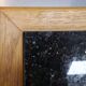 Vintage sidetable salontafel eikenhout graniet handgemaakt