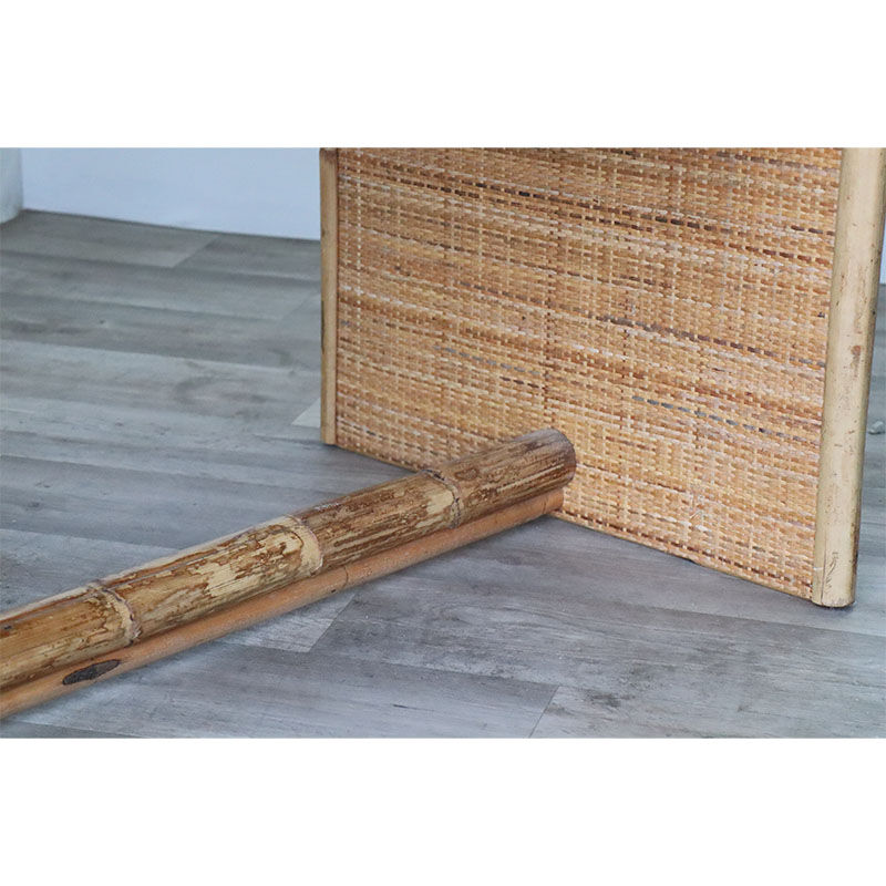 Bureau vintage Dal Vera en bambou et osier 1970