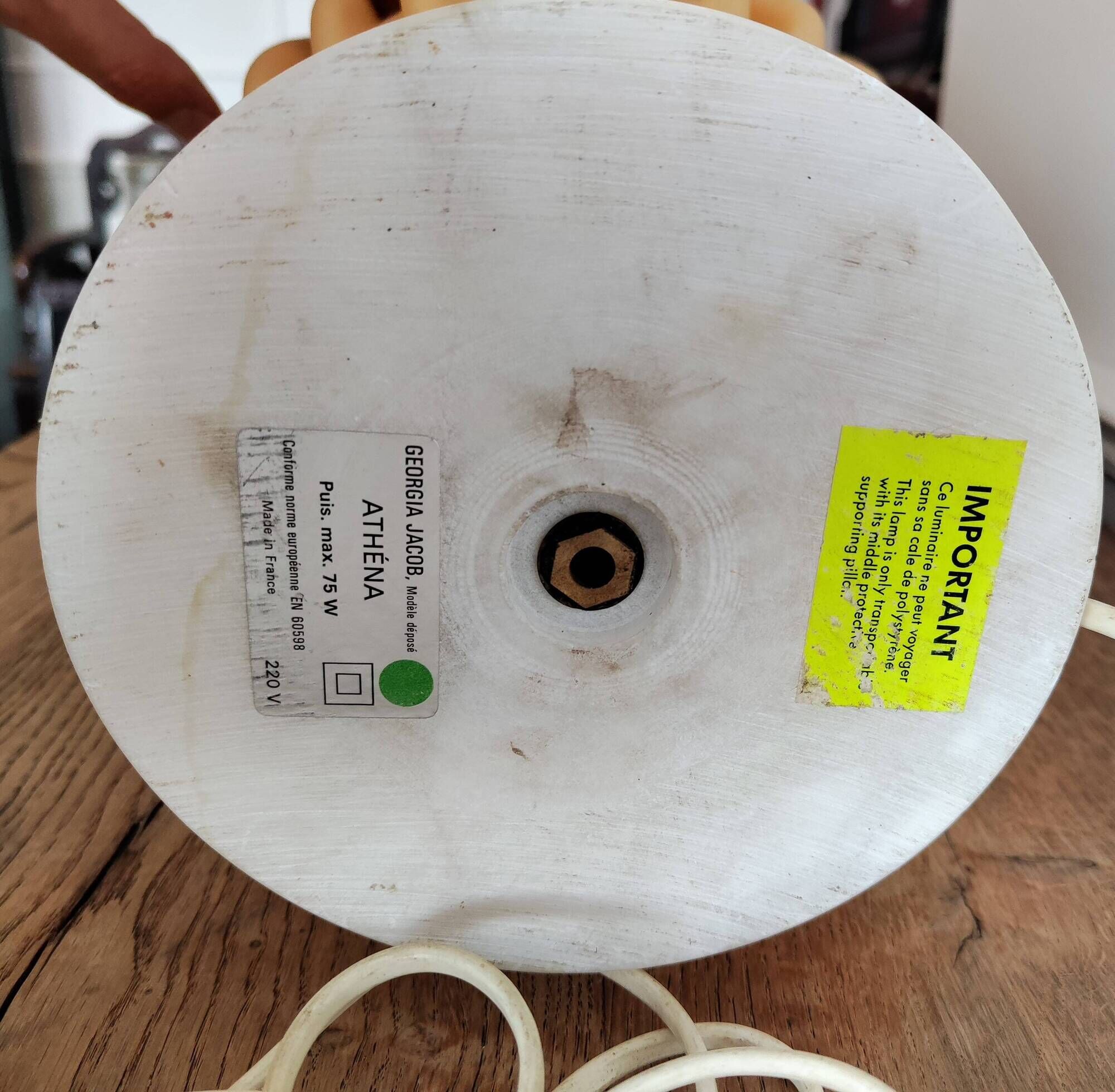 Large floor lamp Georgia Jacob model Athena France 1980s
