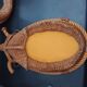 Pair of large oval rope and leather mirrors, very good condition, 1950s