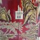 Chinese furniture 2 doors lacquered red and gold leaf decorations