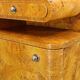 Pair of Art Deco burl wood nightstands, Czechoslovakia, 1940s