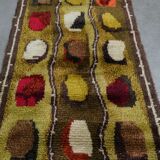 Scandinavian Hand-Knotted Woolen Rya Rug, Sweden, 1960s