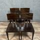 Set of four 1970's Design chairs in stained grained wood