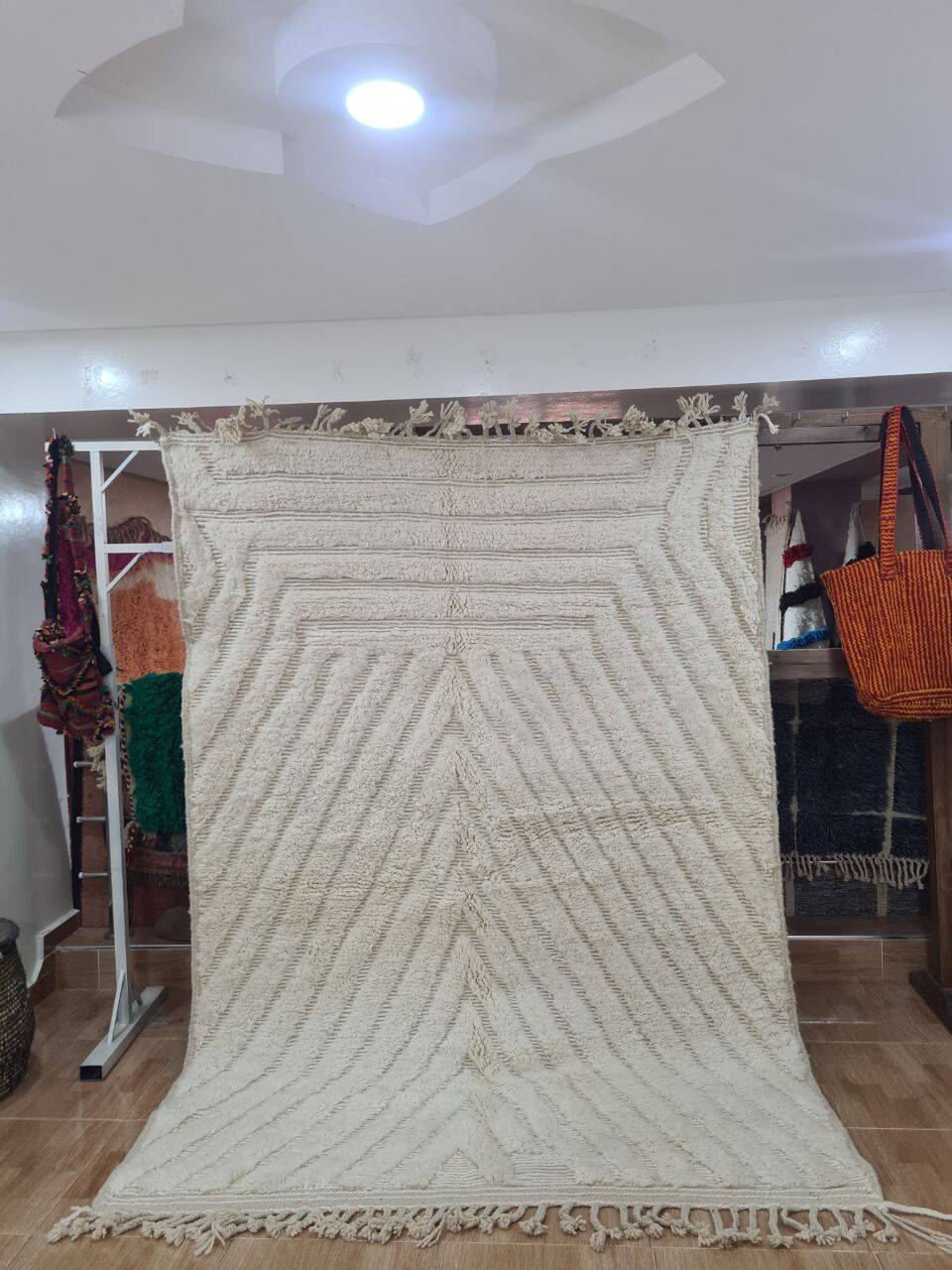 Handmade wool Berber rug 250x150 cm