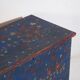 Antique navy blue trunk with floral details (c.1920) #94