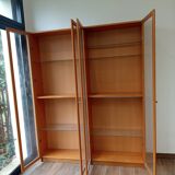 armoire bois marron orange brulé clair