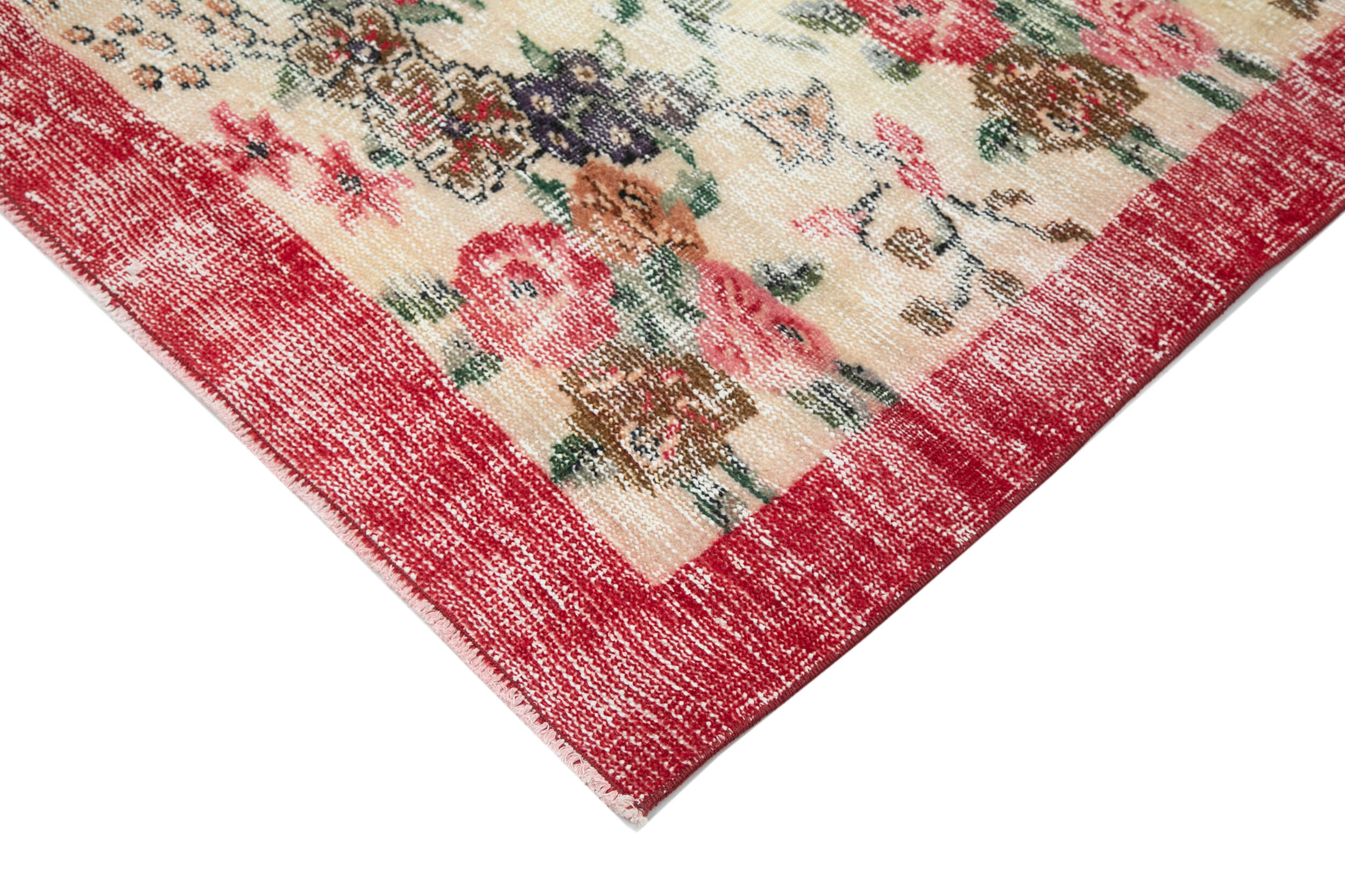 Anatolian handwoven decorative 1970s beige carpet 160 cm x 262 cm