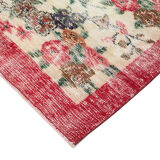 Anatolian handwoven decorative 1970s beige carpet 160 cm x 262 cm