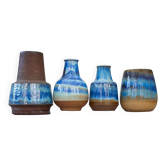 Mid-century modern art pottery vases by Michael Andersen, 1960s, set of 4