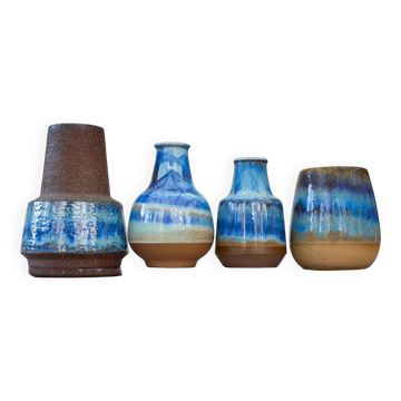 Mid-century modern art pottery vases by Michael Andersen, 1960s, set of 4