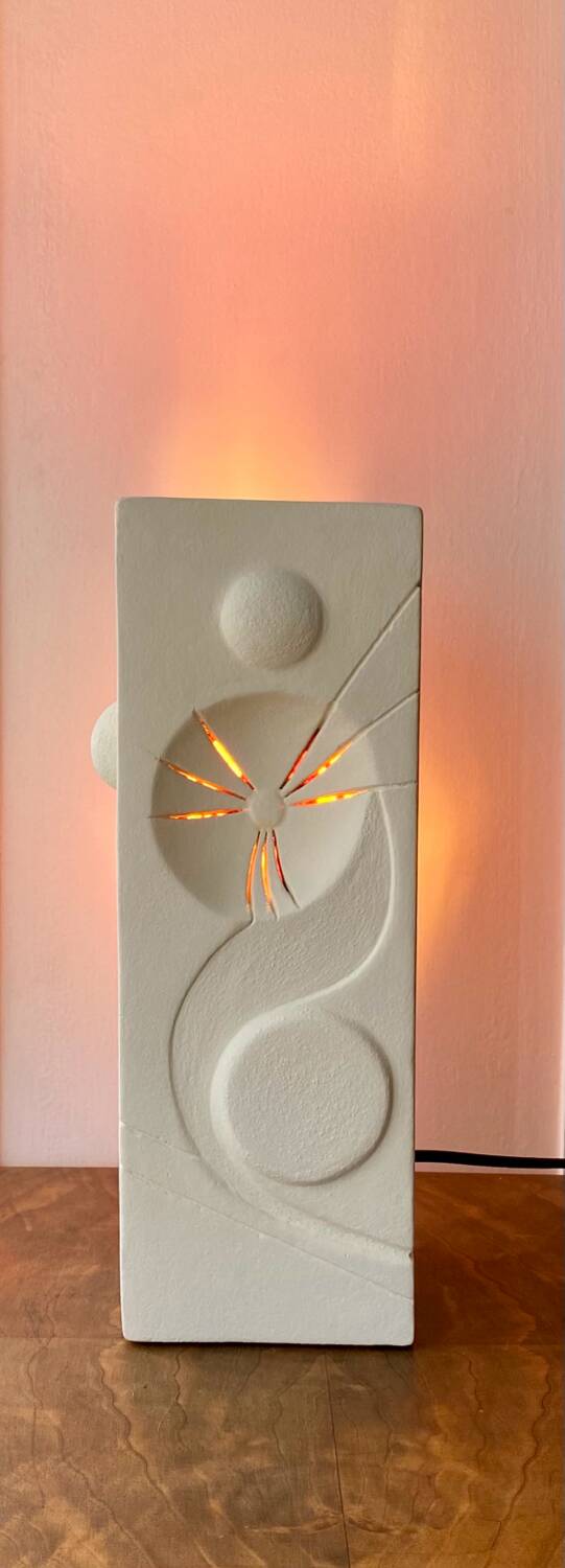 Lampe d’ambiance . Sculpture . Fait main