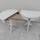 Pair of vintage cracked wood bedside tables from the 70s