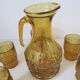 Yellow amber vintage - decanter and glasses water service