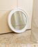 Round wall mirror by Carrara & Matta, white plastic bezel, Italian 1970s vintage