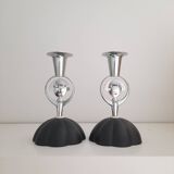 Pair of Alessi candlesticks designed by Alessandro Mendini