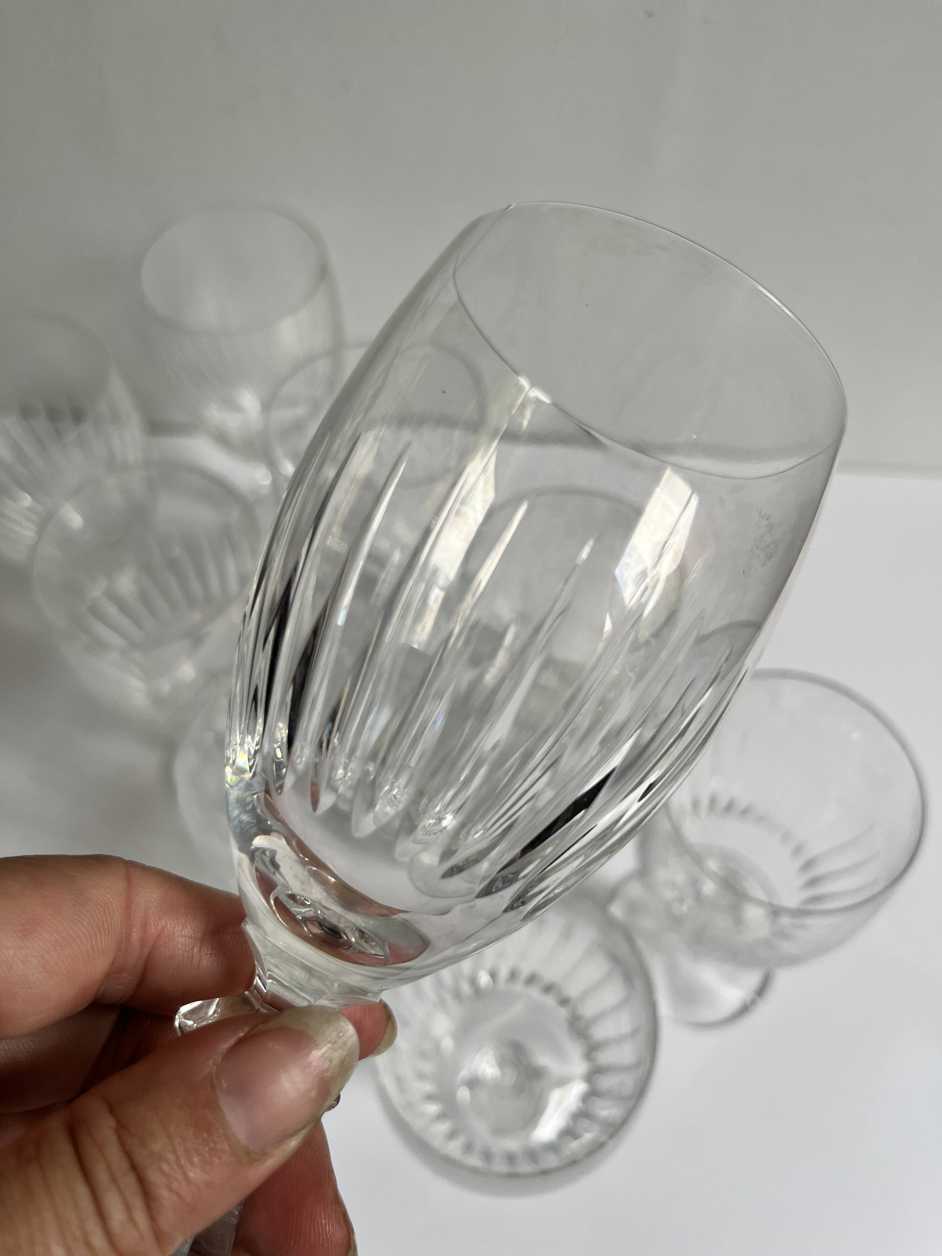 Crystal wine glasses