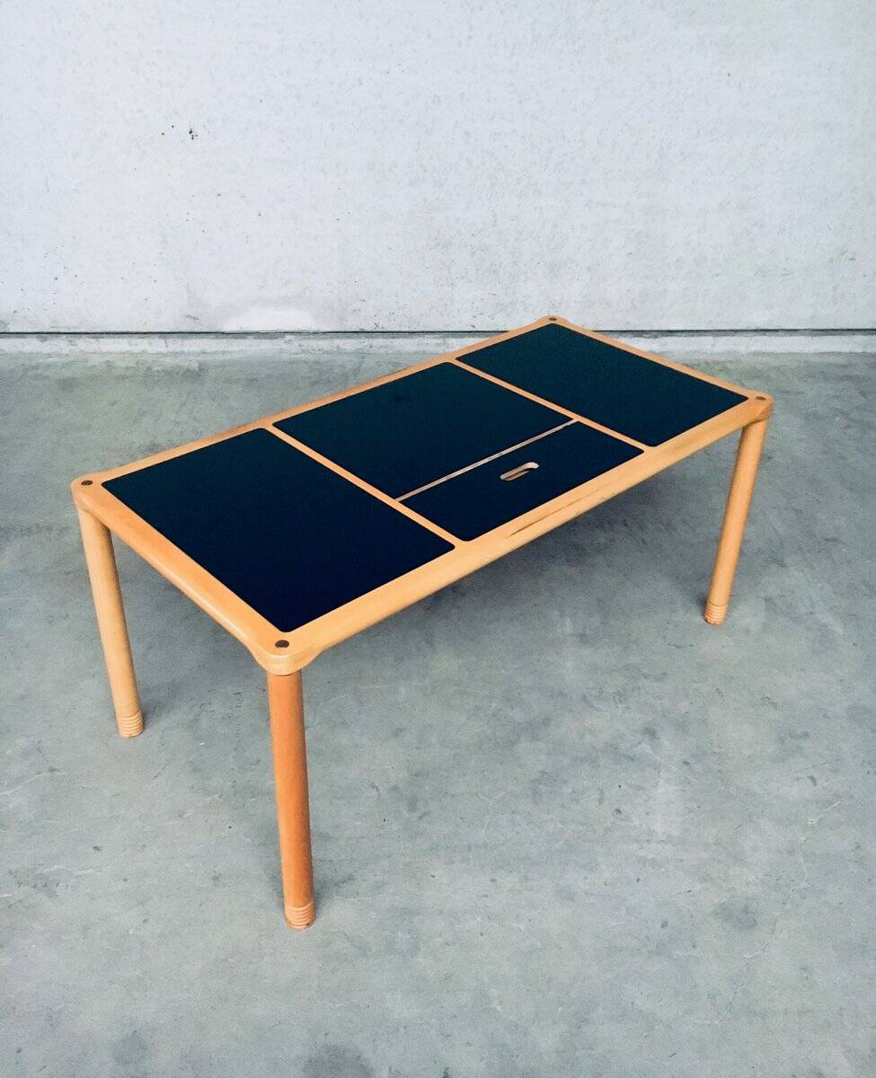 Scandinavian Ergonomic Design Writing Desk and Stool from Stokke, 1980s, Set of 3
