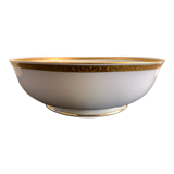 Limoges porcelain salad bowl Bernardaud, gilded Greek decoration, twentieth century