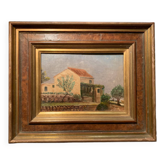 Painting representing a Provençal landscape