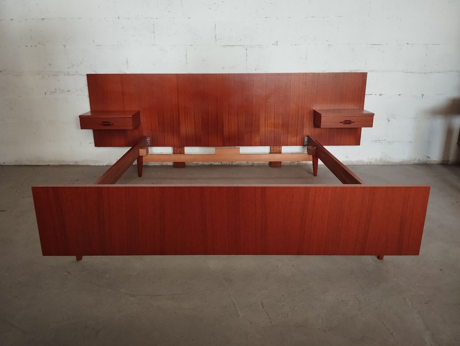 Scandinavian bed in vintage teak