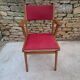 Fauteuil en hêtre et skaï