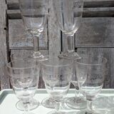 Engraved crystal glasses