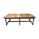 Table de ferme en chêne parqueté XIXeme
