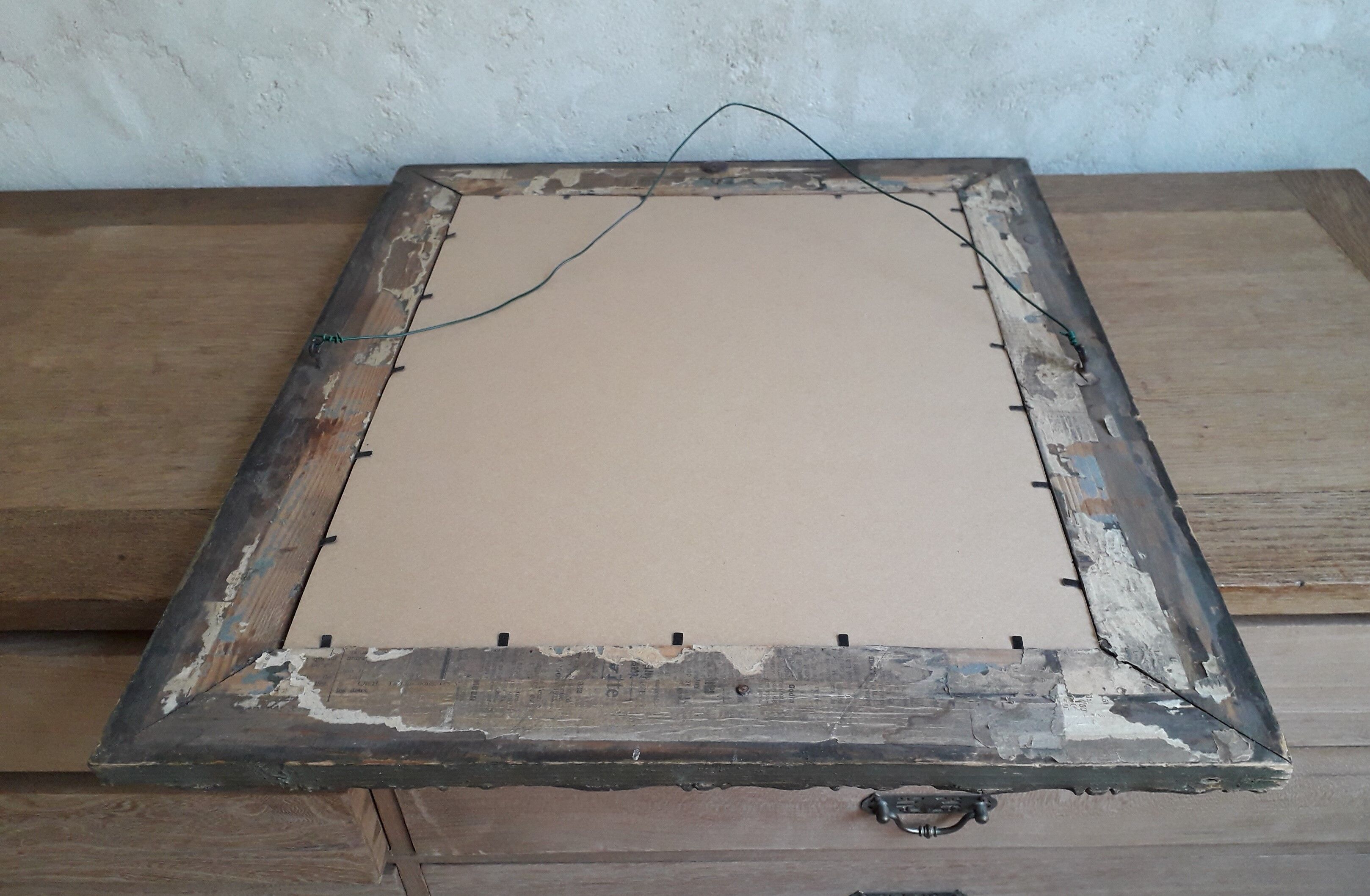 Mirror old gilded frame