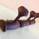 Three-headed wooden patère