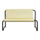 Rare Willy Guhl two-seater bench, original yellow patina, 1960.
