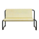 Rare Willy Guhl two-seater bench, original yellow patina, 1960.