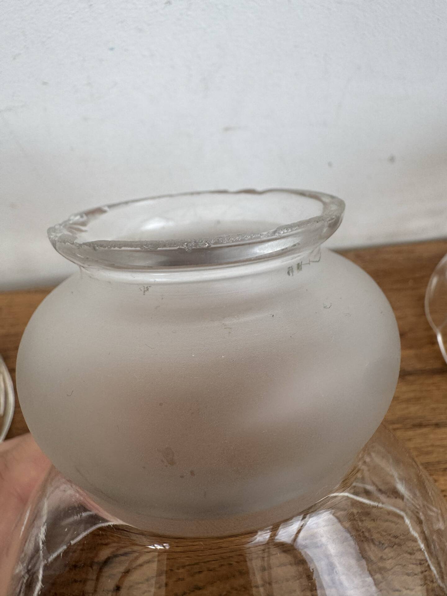 Lot 3 Tulips Antique Glass Cut Frosted Art Deco Lamps Lu