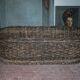 XXL woven basket antique, wicker basket, storage, baker's tool
