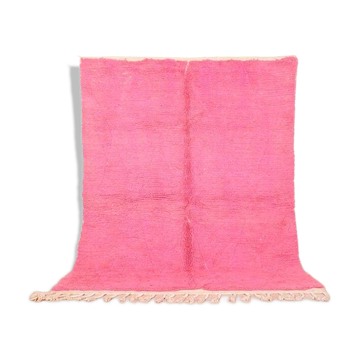 Traditional handwoven Berber rug pink 1.5/2.5 m